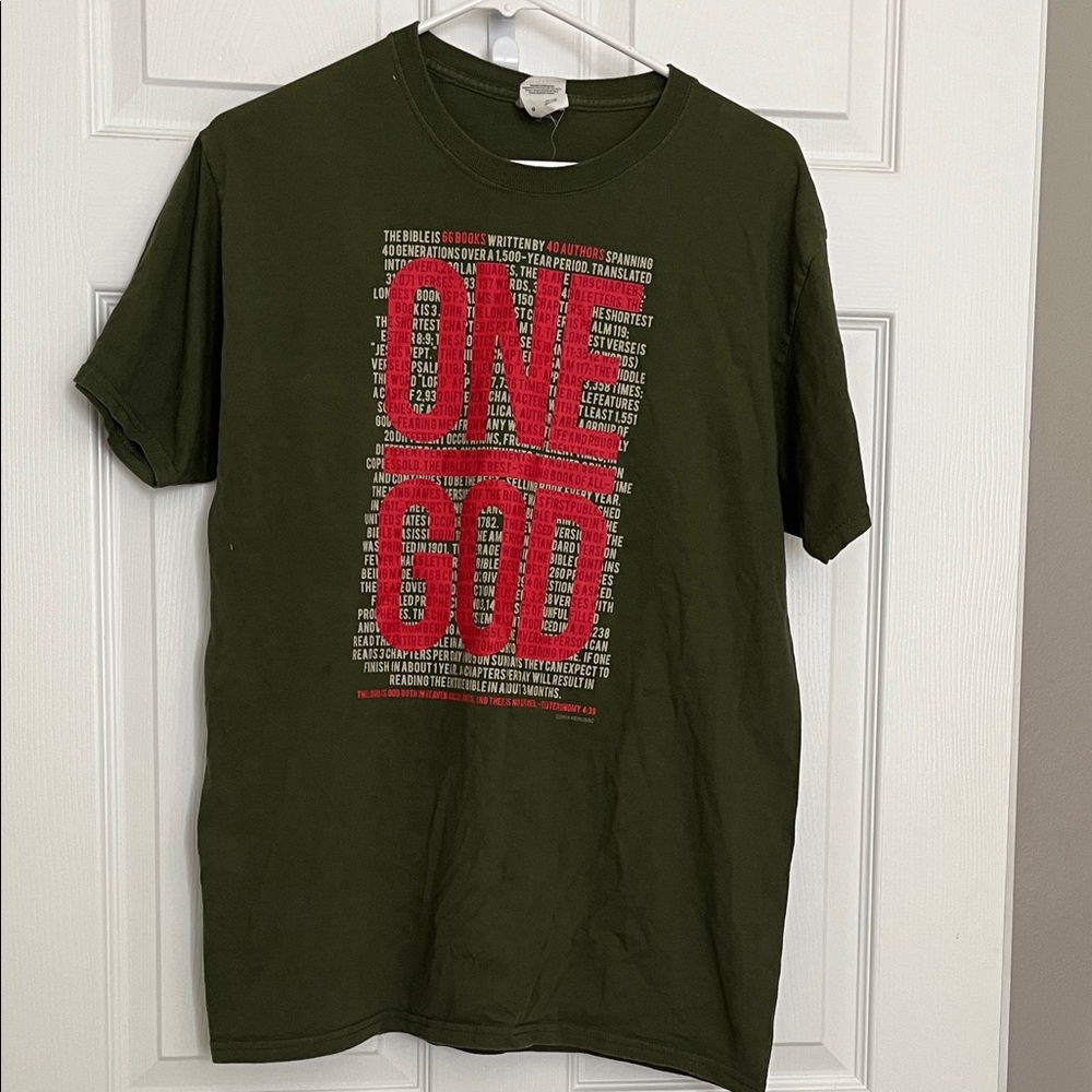 Olive Green Graphic Tee - Short Sleeve